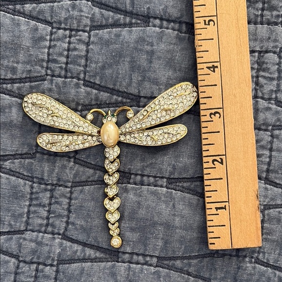 Gold and Silver Dragonfly Brooch - Picture 4 of 6